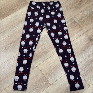 LuLaRoe Women's Leggings - Black with penguin Print
